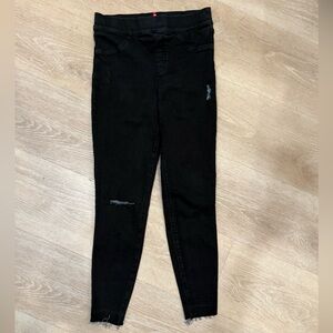 SPANX Black Distressed Jeans/Jeggings Stretch | Size Medium